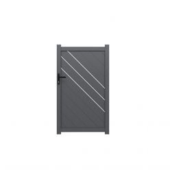 Portillon ALU Brest passage 1m00 - Ht 1m70 - Gris