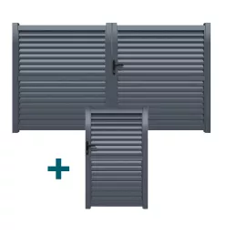 Pack portail battant + portillon alu Arles