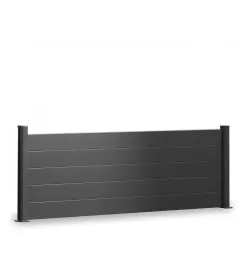 Kit Clôture aluminium Flex lames pleines sur platines